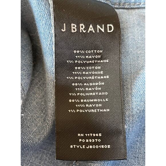 J Brand Tranquil Pleat Belted Short Denim Mini Skirt Medium - Picture 9 of 9